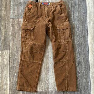 Empyre Brown Corduroy Kids Cargo Pants